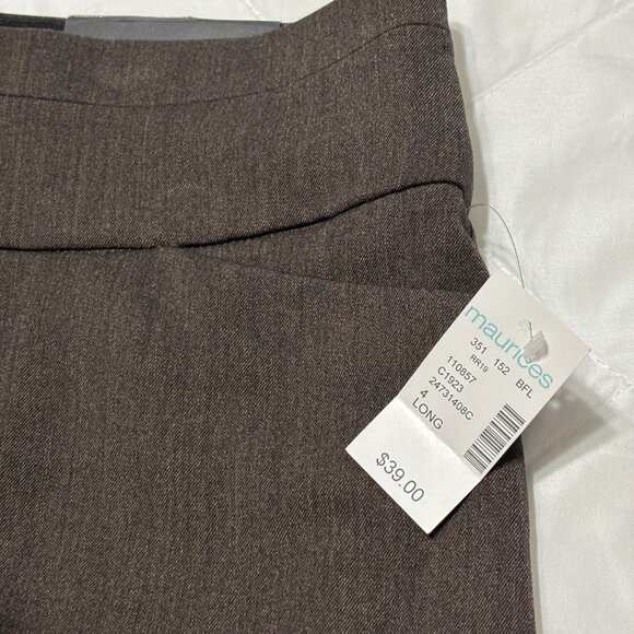 Maurices Women’s Brown Bootcut Dress Pants Size 4 Long Stretch Career Work - Picture 5 of 7